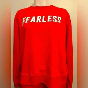 Xersion, girls’ 3XL/women’s size M red and white FEARLESS
